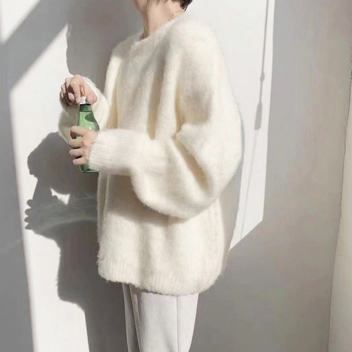 메이킹유 7color색감맛집 파스텔 몽글 무지 라운드 긴팔 니트 스웨터 루즈핏 여리핏 캐주얼 데일리 2595므아니트