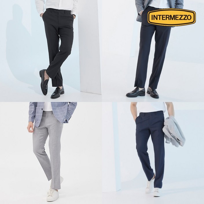 인터메조 25SS 워셔블 릴렉스 핏 슬랙스 팬츠 4종 택1 IMFSMPT210213
