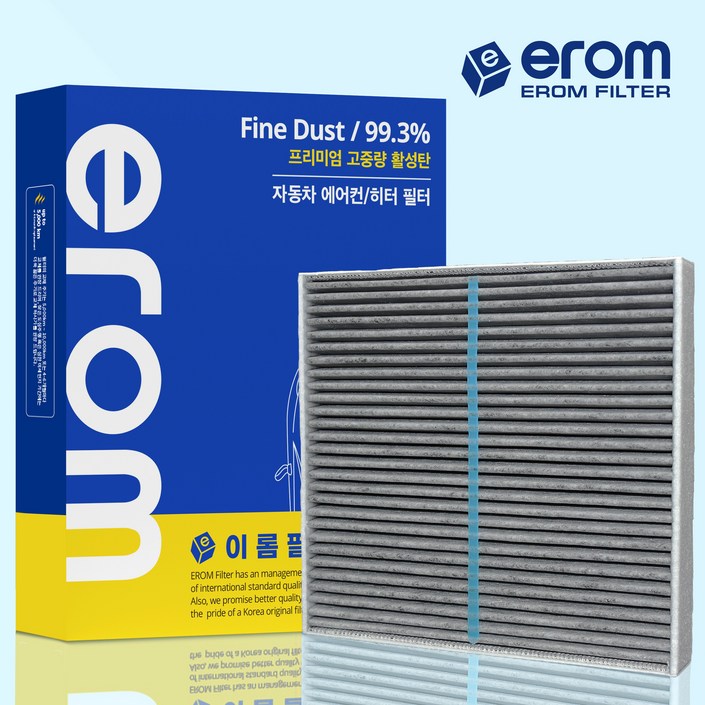 이롬 프리미엄 자동차에어컨필터 E11 헤파카본, 1개, 007