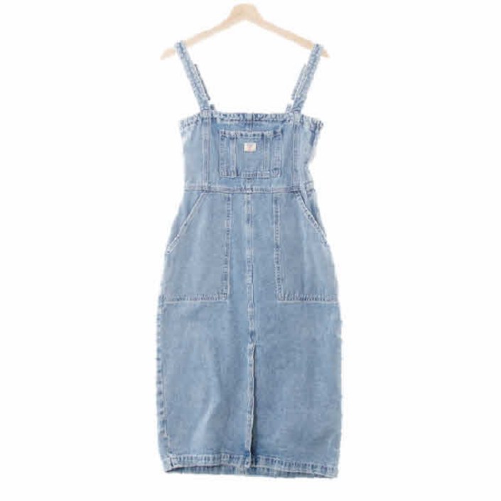 8341 instantFunk 중청 데님 포켓청멜빵원피스 1