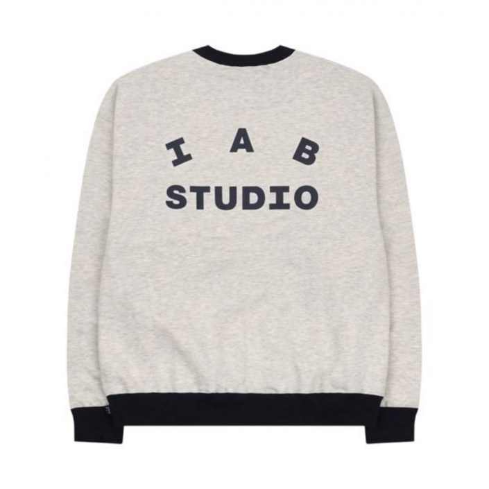 [정품아닐시3배보상] 아이앱 스튜디오 스웨트셔츠 오트밀 네이비 IAB Studio Sweatshirt Oatmeal Navy