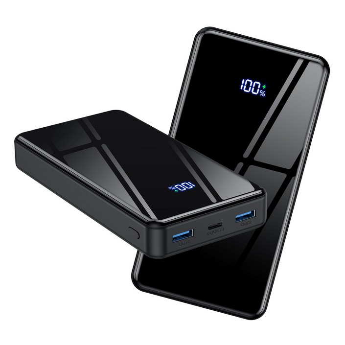 YINTO 대용량 보조배터리 고속충전 30000mAh PD 22.5W QC3.0 잔량표시, 블렉, JM5 YINTO 대용량 보조배터리 고속충전 30000mAh PD 22.5W QC3.0 잔량표시, 블렉, JM5