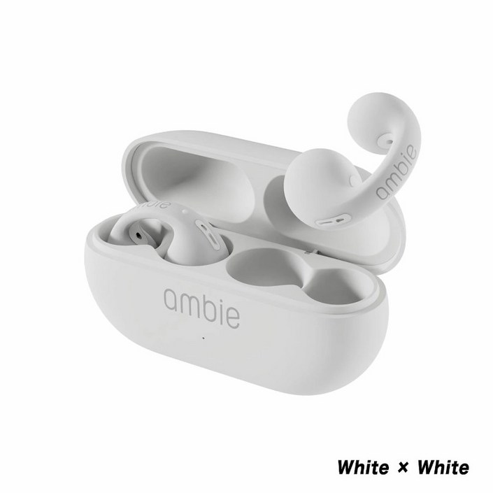 소니 앰비 AMBIE 무선 이어폰 블루투스 화이트 귀걸이형 AMTW01