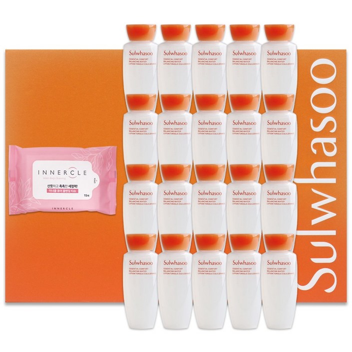 포켓 키트)이너클 클렌징 티슈 구매시 자음수 총 300ml(15 ml 20입)