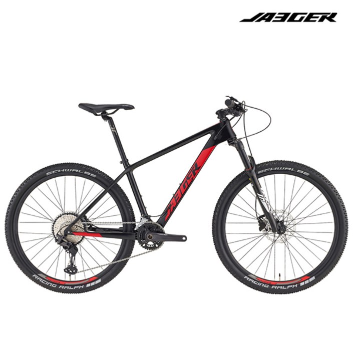 2023 예거 벤츄라8 27.5인치 XT 24단 카본 MTB 자전거, 블랙레드