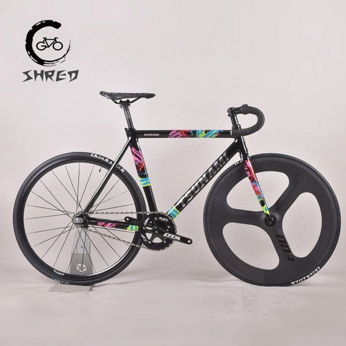 BMX 트위터 언노운 MTB 전동 하이브리드 ,픽시자전거 새로운 snm300 고정 기어 알루미늄 프레임 단일 속도 전체 고정 트랙 산업용 베어링 허브가 있는 휠