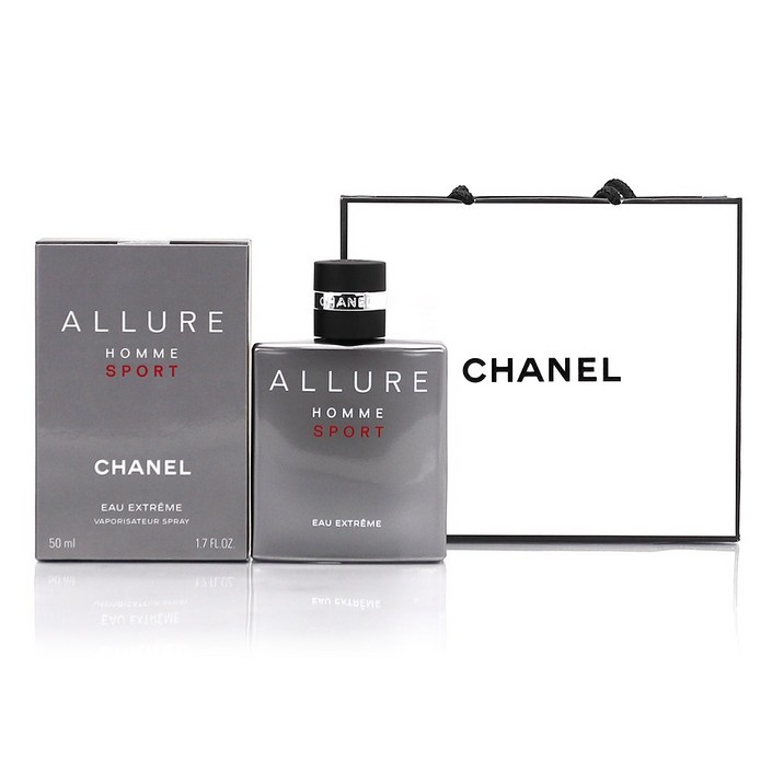 [정식 한글라벨 백화점제품] 샤넬 알뤼르 옴므 스포츠 오 엑스트렘므 오 드 빠르펭, 쇼핑백동봉, 50ml, 1개