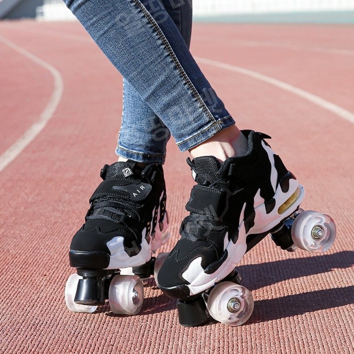 블랙 새 마틴 부츠 복열 스케이트 롤러 스케이트 사랑 남녀 놀이 스포츠 롤러 스케이트