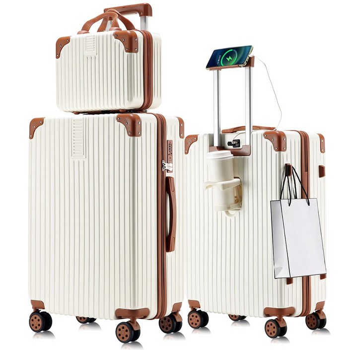 3년AS11 초경량 캐리어 2종 세트 USB충전거치대 360도 저소음 휠 기내용 여행용 케리어 20인치 24인치 26인치 28인치