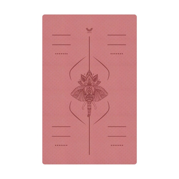 데비 TPE 와이드 센터라인 요가매트, 다크오키드 1개, 1개