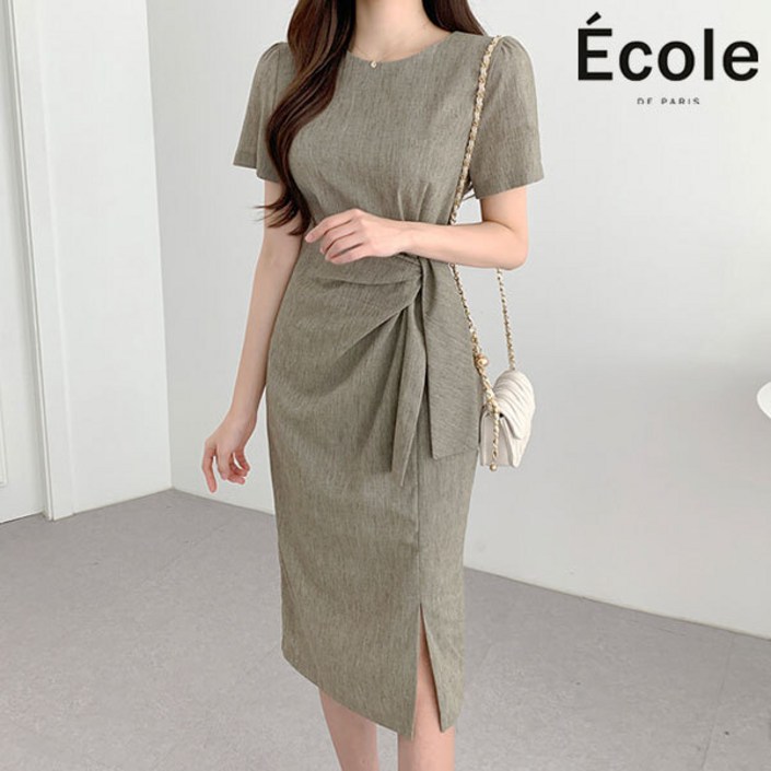 에꼴드파리 마론 꼬임 반팔원피스F44WOB004Z