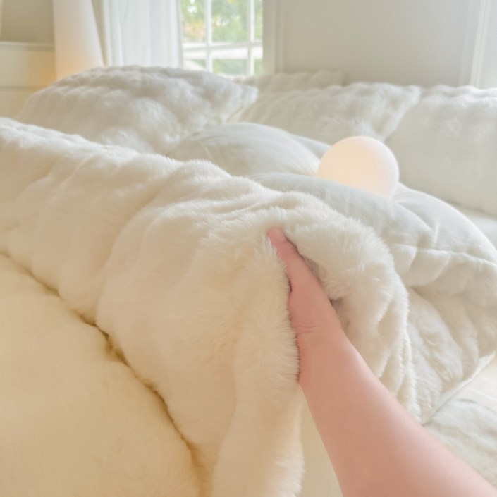 루미숨 자가발열 토끼털 극세사 양면 두꺼운 이불