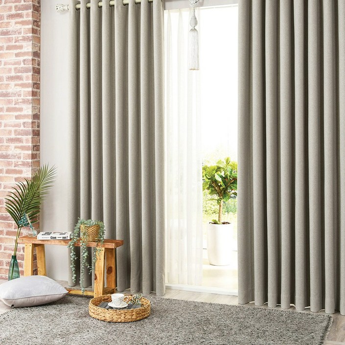 리더디자인 암막률 99.9의 호텔식암막커튼 아일렛형 방풍 방한 냉난방등  사은품 자석타이백 증정봉별도