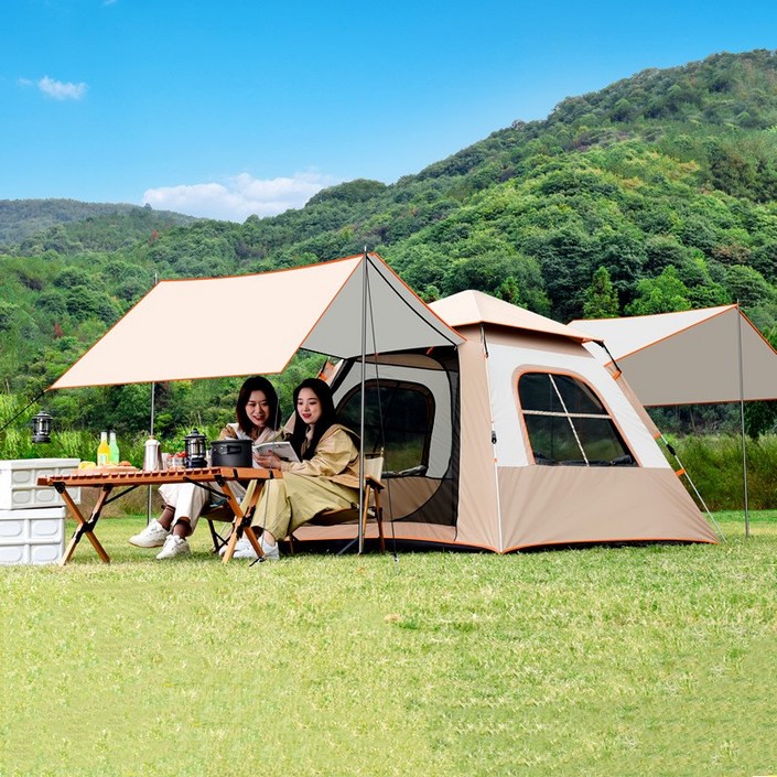 타오진 원터치 캠핑 텐트  그늘막 2in1 방수 모기 방제 차양 텐트