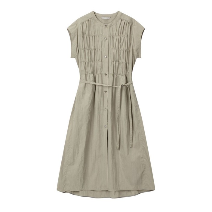 [백화점 홈쇼핑 정품] 보브 셔링 디테일 라운드넥 원피스7155337003