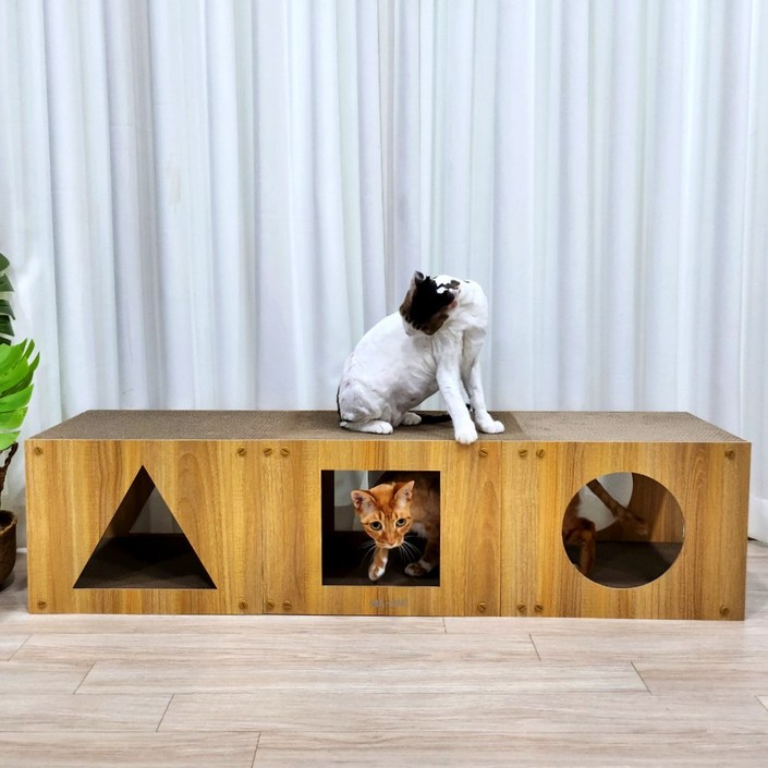 마아,고양이 스크래쳐 대형 터널 스크래쳐 숨숨집 125cm