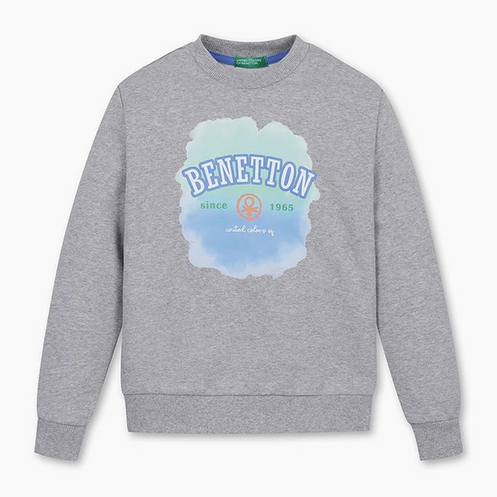 베네통 키즈 프린팅 포인트 맨투맨 QAMT09461MG