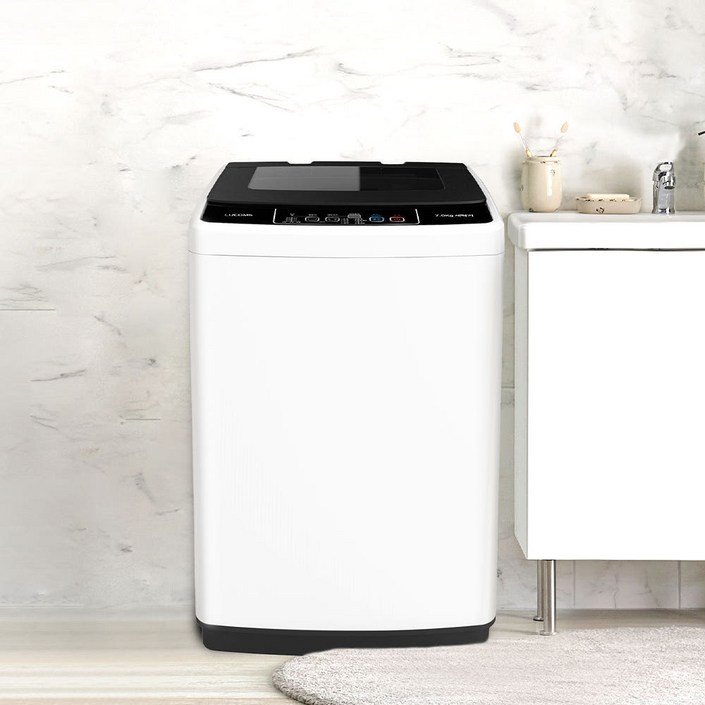 루컴즈 최신형 7KG 소형 전자동 통돌이 세탁기 W070W01W 화이트 원룸 가정용 오피스텔 업소 입체물살 무료설치배송