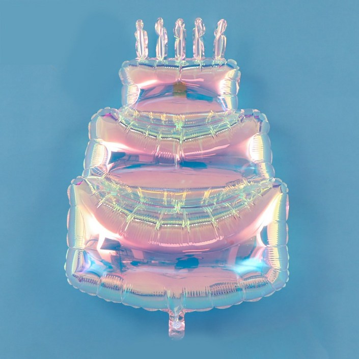 오로라 삼단 케이크풍선 홈파티용 홈데코 집꾸미기 아트