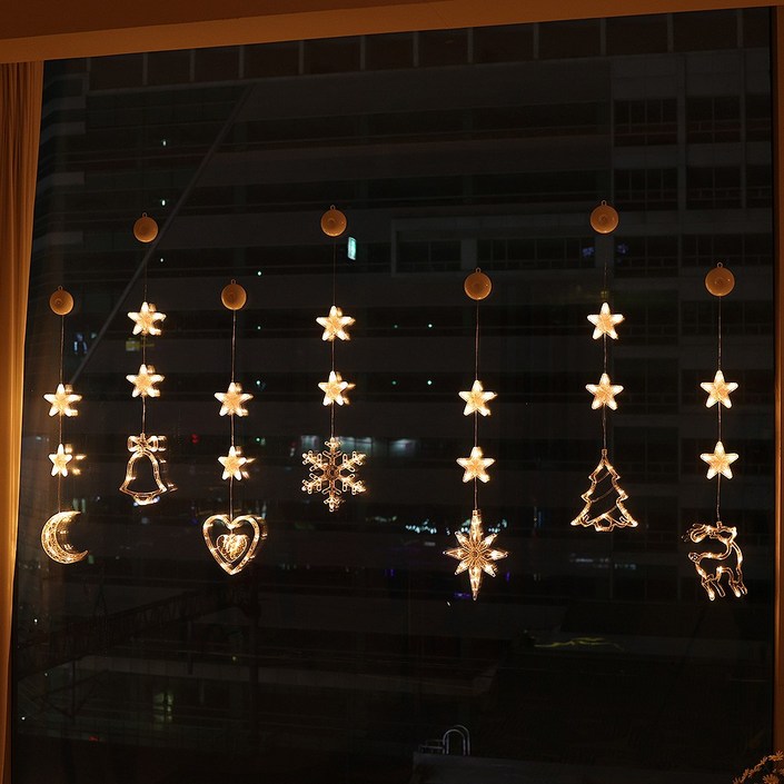 21세기트랜드 크리스마스 감성 조명 흡착식 스타 모빌 전구 ver.2, 1개