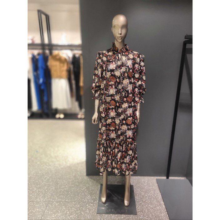 제시뉴욕 신구로점 플라워 시폰 롱원피스 JD85NSOP6530