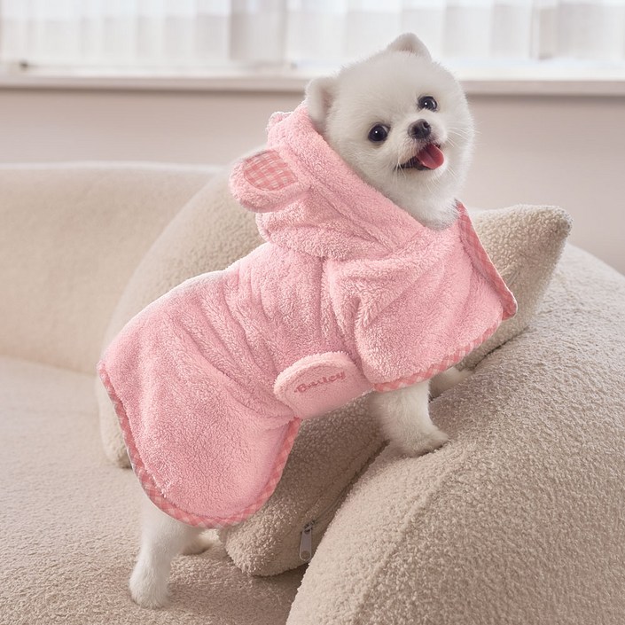 베일리 드라이 샤워 가운 강아지수건 애견 목욕 펫타올