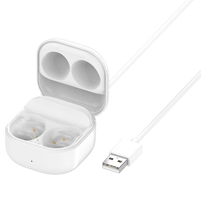 시하마 갤럭시버즈FE Galaxy buds FE 충전 케이스 SMR400N 호환, 화이트 시하마 갤럭시버즈FE Galaxy buds FE 충전 케이스 SMR400N 호환, 화이트