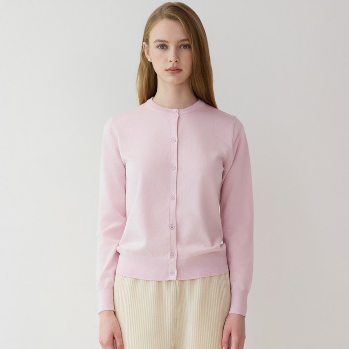 라파클럽 여성 소프트 라운드 니트 데일리 가디건