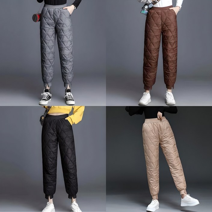 로로스키니 1+1 여자 솜 누빔 패딩 바지 여자 기모 융 팬츠 LS0153