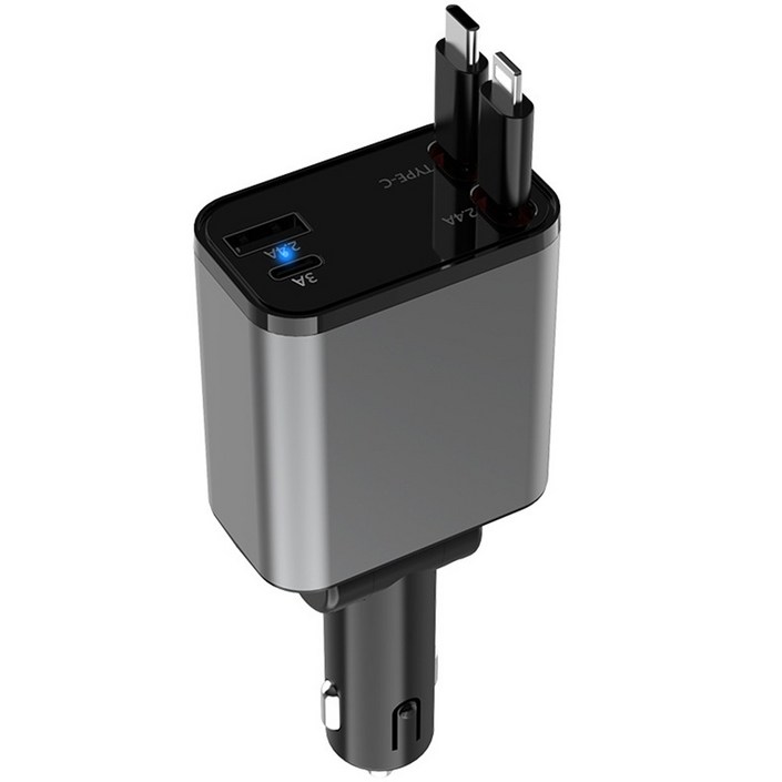 SUNRIVER 선리버 차량용 고속 충전기 릴타입 동시4대충전 릴타입 차량용 고속충전기 작아진 PTSX16 강력해진 PTSX16 타입C 애플 2개 옵션