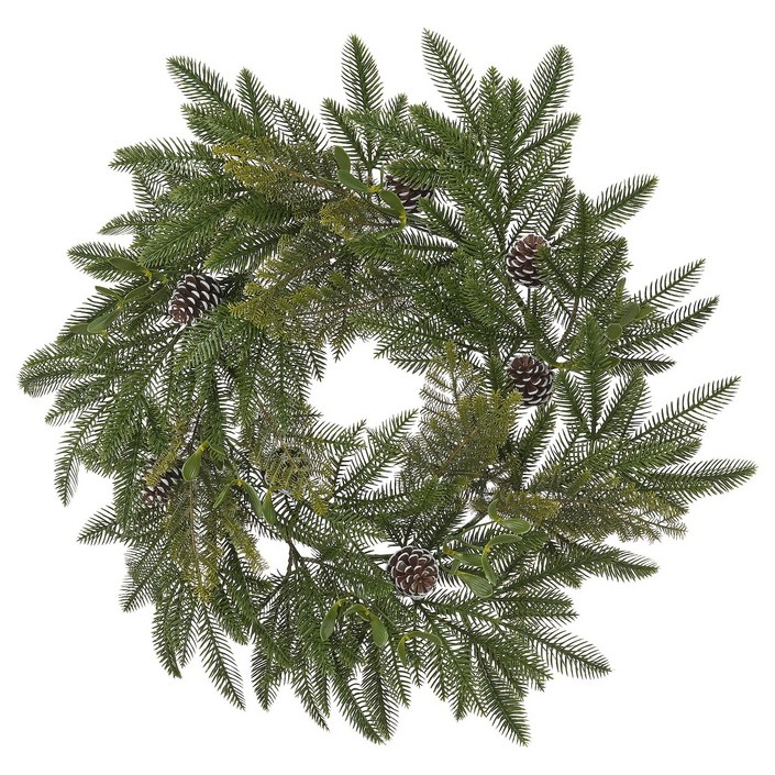 이케아 빈테르핀트 조화리스 소나무 콘 그린 60cm