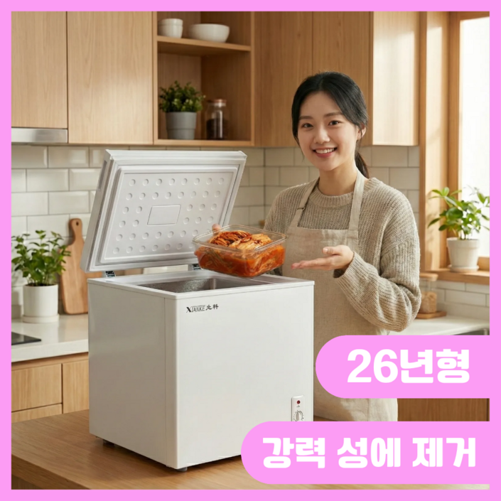 신영전자 소형 김치냉장고 저소음 1등급 뚜껑형 냉동고 겸용 자취방 원룸 1인가구 기숙사, B72L