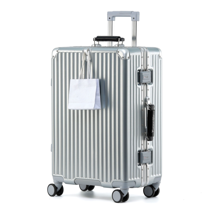 우위제 100pc 캐리어 알루미늄 프레임 하드 폴리카보네이트 여행용 캐리어 TSA락 3년AS