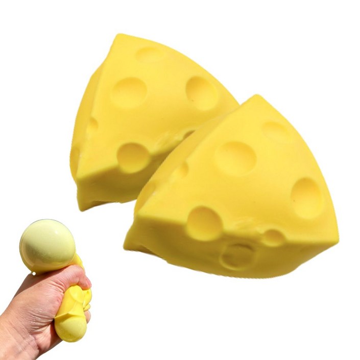 11 로제팡 스트레스볼 치즈 말랑이 젤리볼 스트레스해소, 1세트, 옐로우