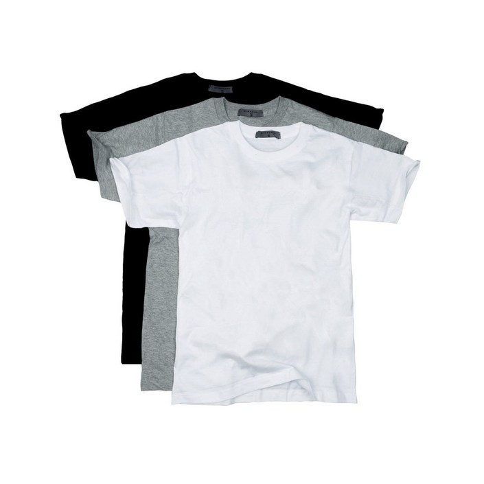 지오다노 남녀공용 면100 3팩 반팔 라운드 티셔츠 패키지화이트,그레이,블랙  243801