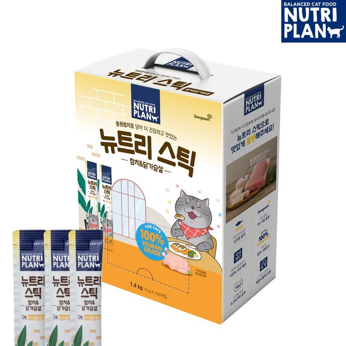 동원 뉴트리플랜 뉴트리스틱 고양이 간식 츄르 대용량, 혼합맛참치닭가슴살, 1.4kg, 1개 동원 뉴트리플랜 뉴트리스틱 고양이 간식 츄르 대용량, 혼합맛참치닭가슴살, 1.4kg, 1개