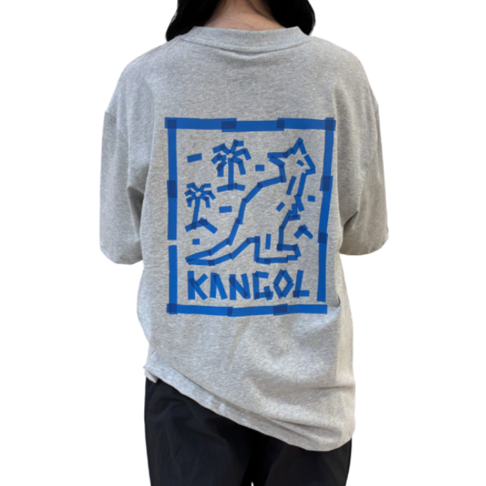 국내정식매장 캉골 반팔 티셔츠 Kangol 테이핑 아트워크 2768 멜란지그레이