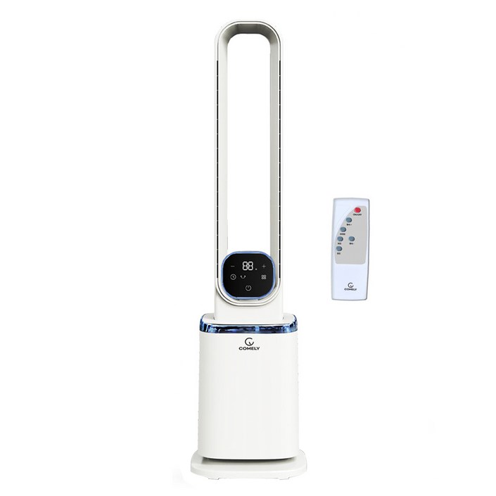 BLDC모터 공기청정형 날개없는 리모컨 선풍기  대형 12단계 터치패널, 단일컬러