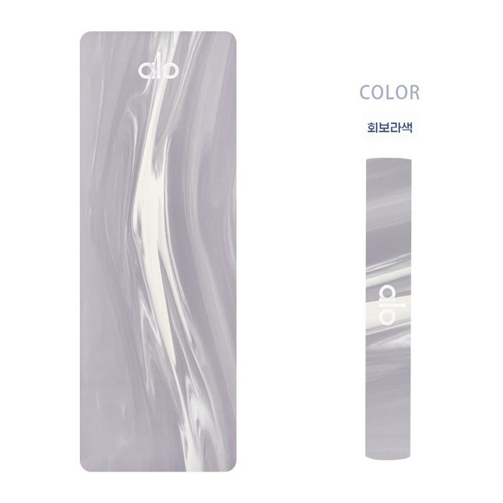 ALO 요가 매트 미끄럼 방지 천연고무 여자 충격 완화 헬스 가정용 매트 필라테스 댄스 에어로빅 매트, 1개, 회색