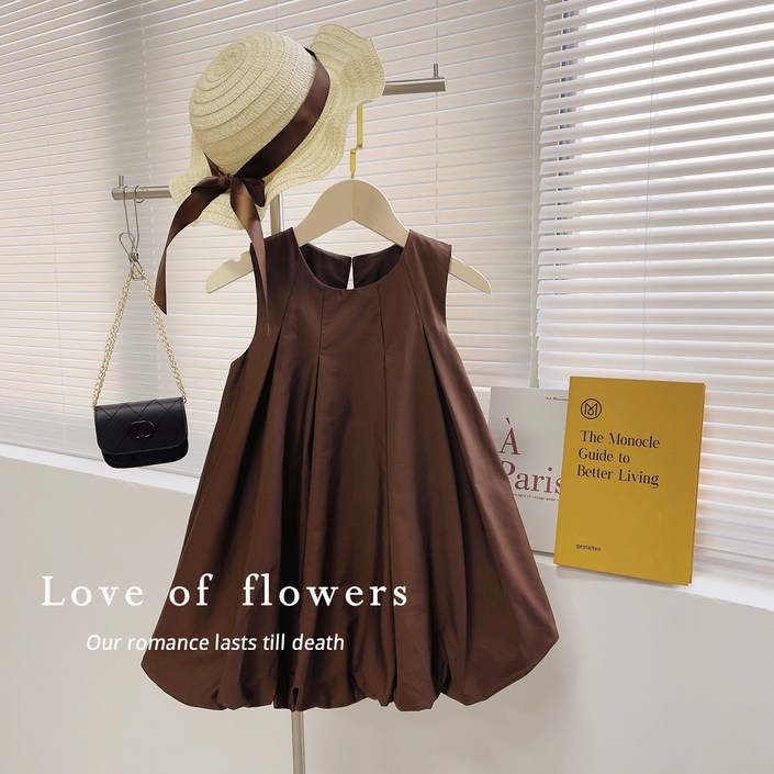 하랑이네 또또샵 여아용 바캉스 세트원피스밀짚모자100140