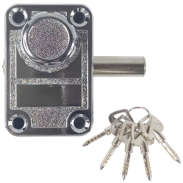 유리문 보조키 잠금장치 하부 샷시문 강화도어 1구 육각키 열쇠, 단일 색상, 1개