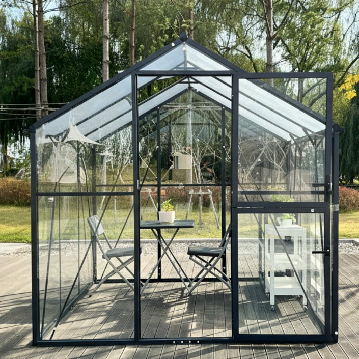 레드와이 조립식유리온실 강화유리 온실하우스 야외 테라스 이동식 데크