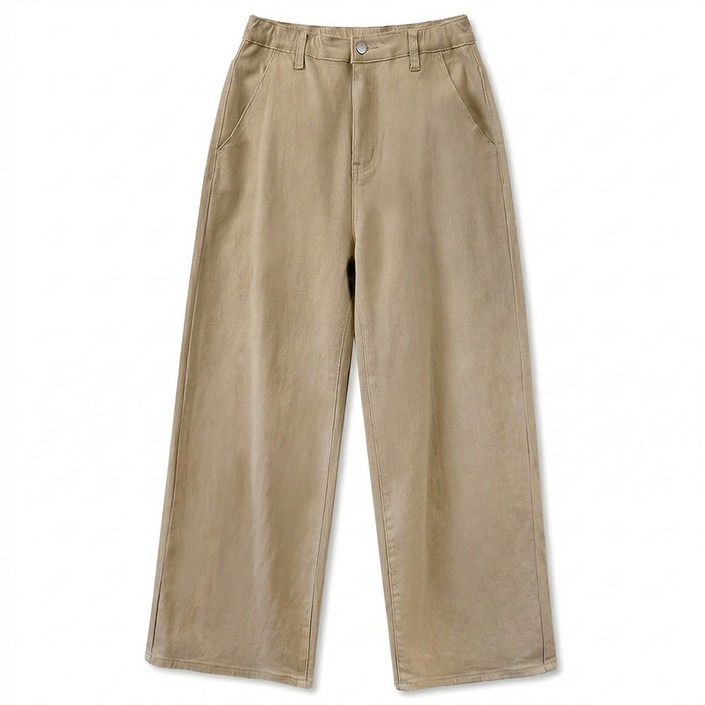 탑보이 와이드 코튼 팬츠 뒷밴딩 면바지 치노팬츠 남자 남녀공용 밴딩 사계절 LZ004