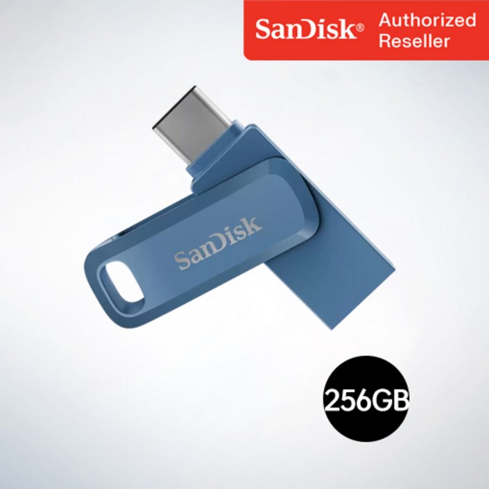 샌디스크 USB 메모리 Ultra Dual Go 울트라 듀얼 고 Type-C OTG USB 3.1 SDDDC3 256GB 네이비블루