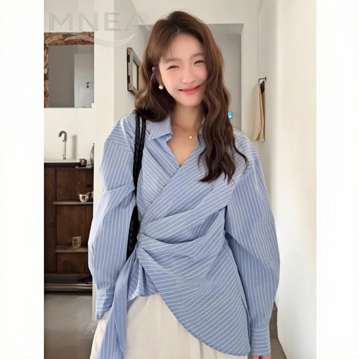 여성 허리라인 셔츠 베스트셀러 신상 긴팔 블라우스