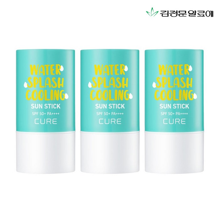 김정문알로에 워터 스플래쉬 쿨링 선스틱제주에디션, 23g, 3개