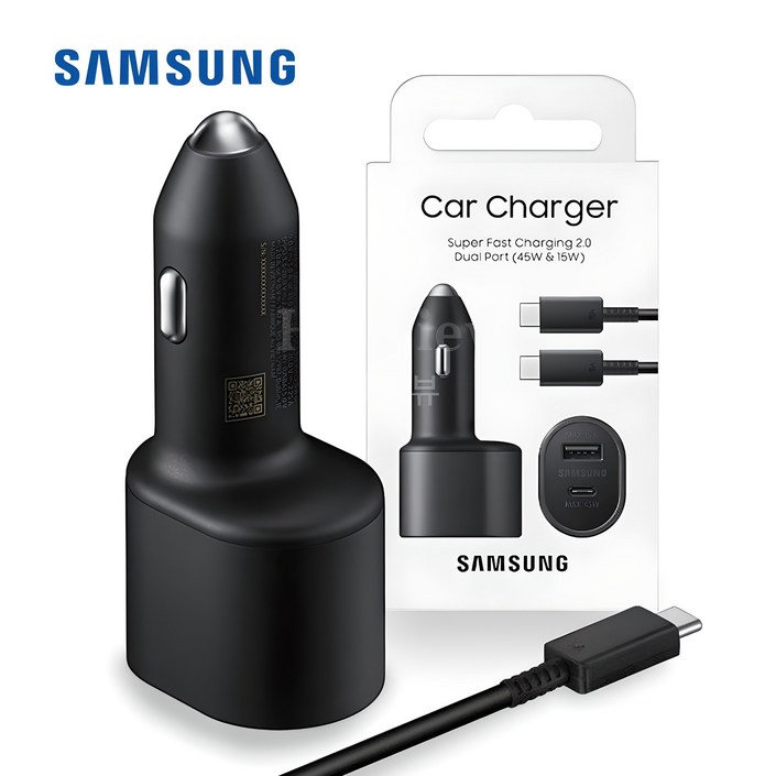 케이블 11 삼성 60W 듀얼 멀티 C타입 차량용 시거잭 고속 초고속 충전기 EPL5300, 블랙, 옵션1. EPL5300 기본케이블만