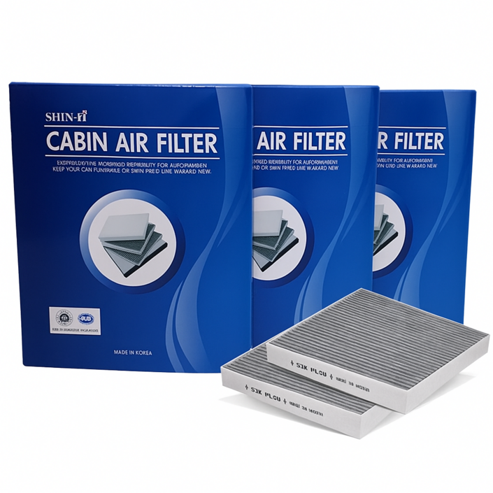 기아 111 신아 자동차 에어컨 활성탄필터, 3개, 그랜드카니발  뉴 카니발