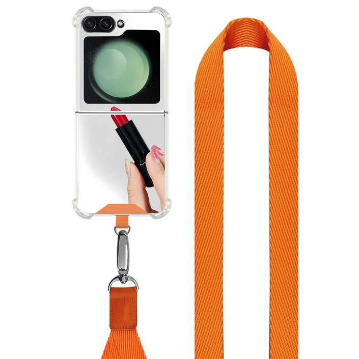 더조은셀러 싱글 태그홀더 거울 목걸이 케이스 크로스 스트랩