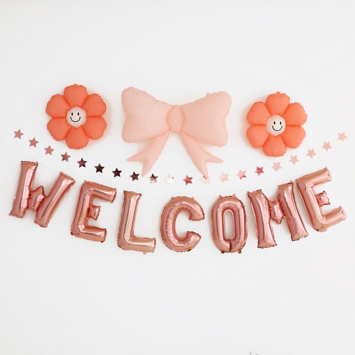 WELCOME 웰컴 풍선세트 베이비샤워 집들이 입학 축하 파티 이벤트